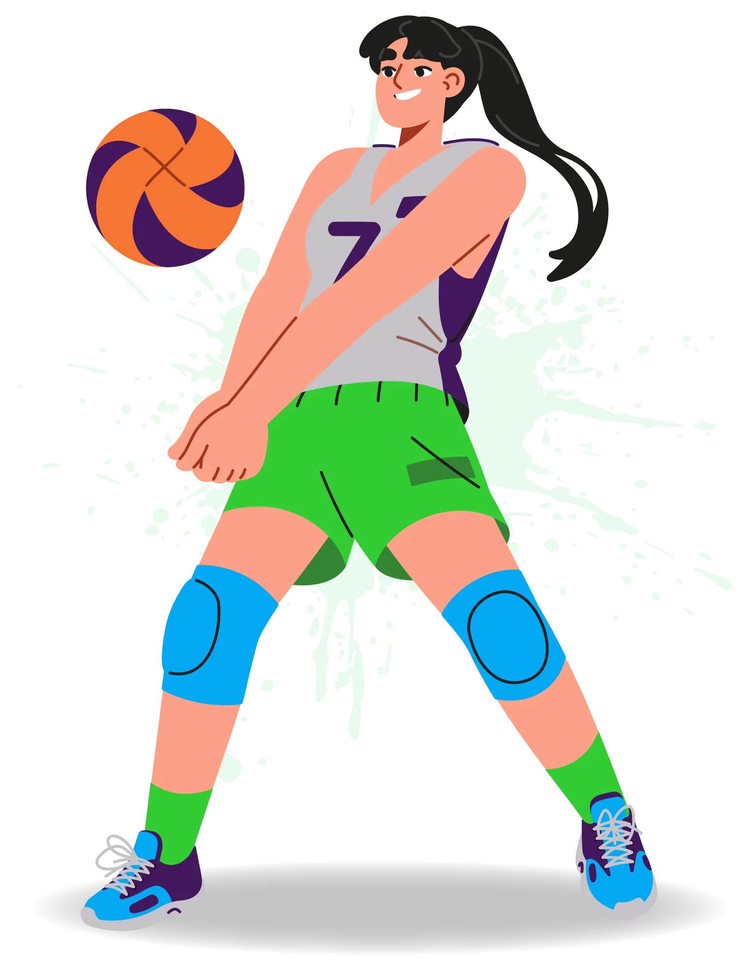 Une joueuse de volleyball.