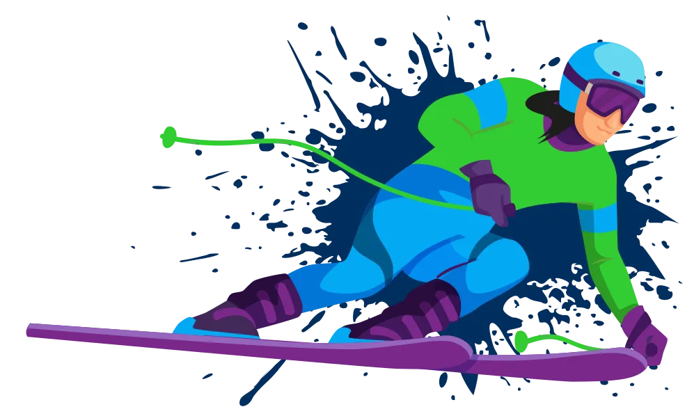 Une skieuse de compétition.