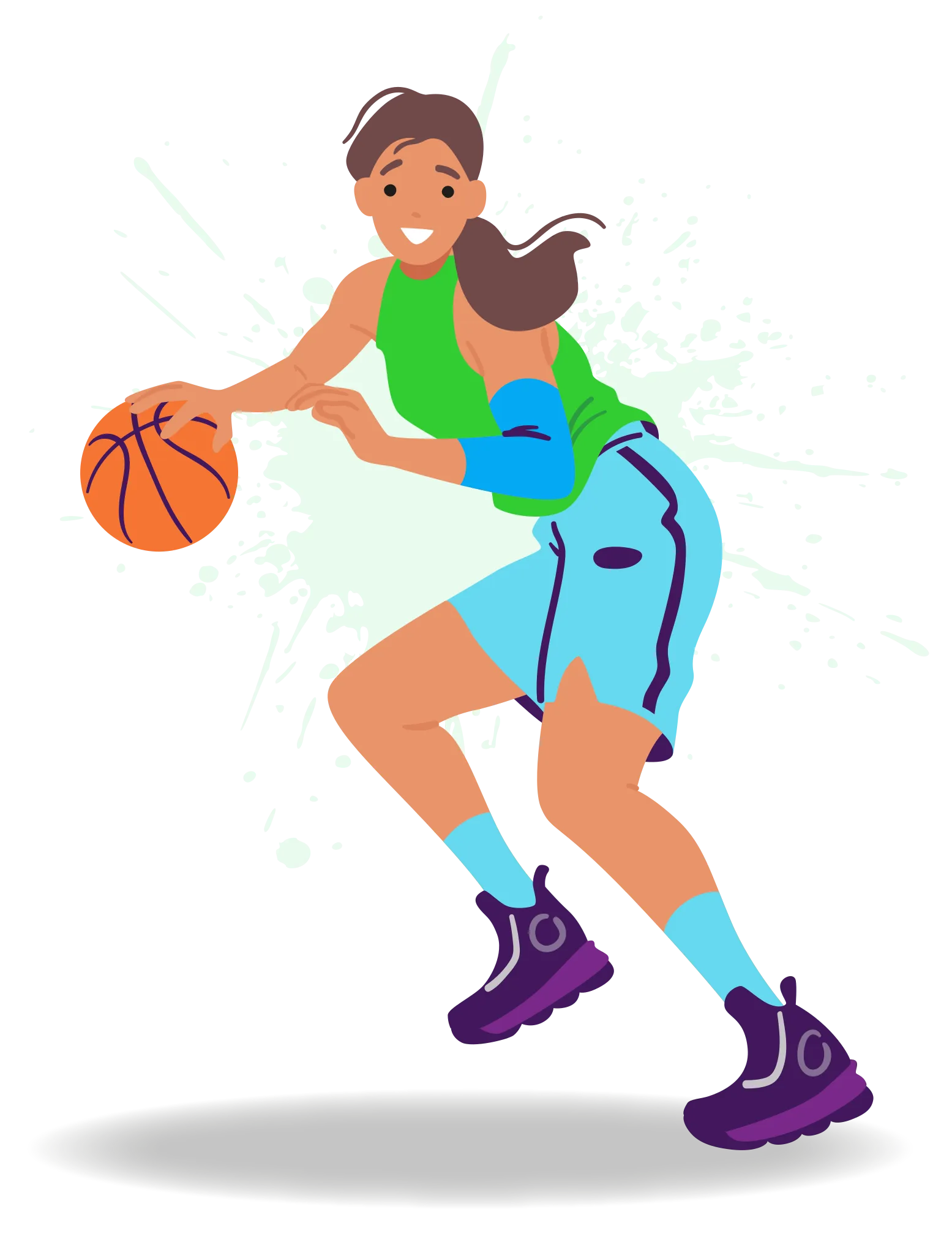 Une joueuse de basket-ball.